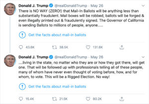 Twitter fact checking Trump