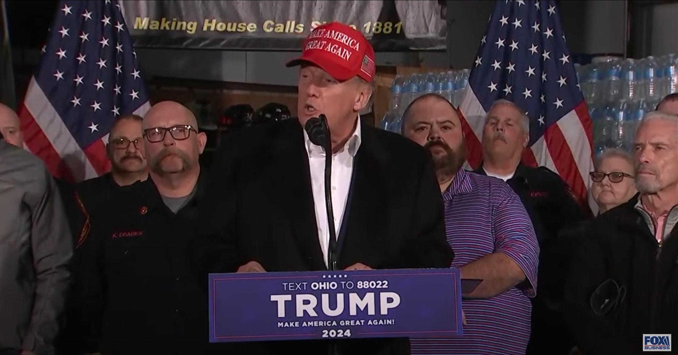 Trump Visits Palestine, OH (Video)